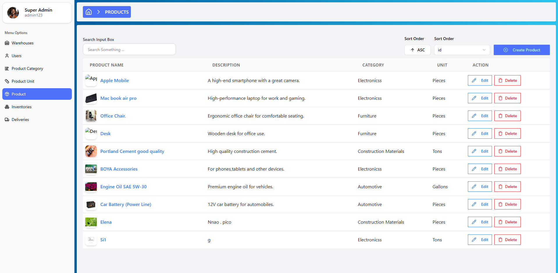 Product Catalog